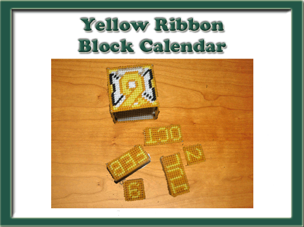 Yellow Ribbon Block Calendar